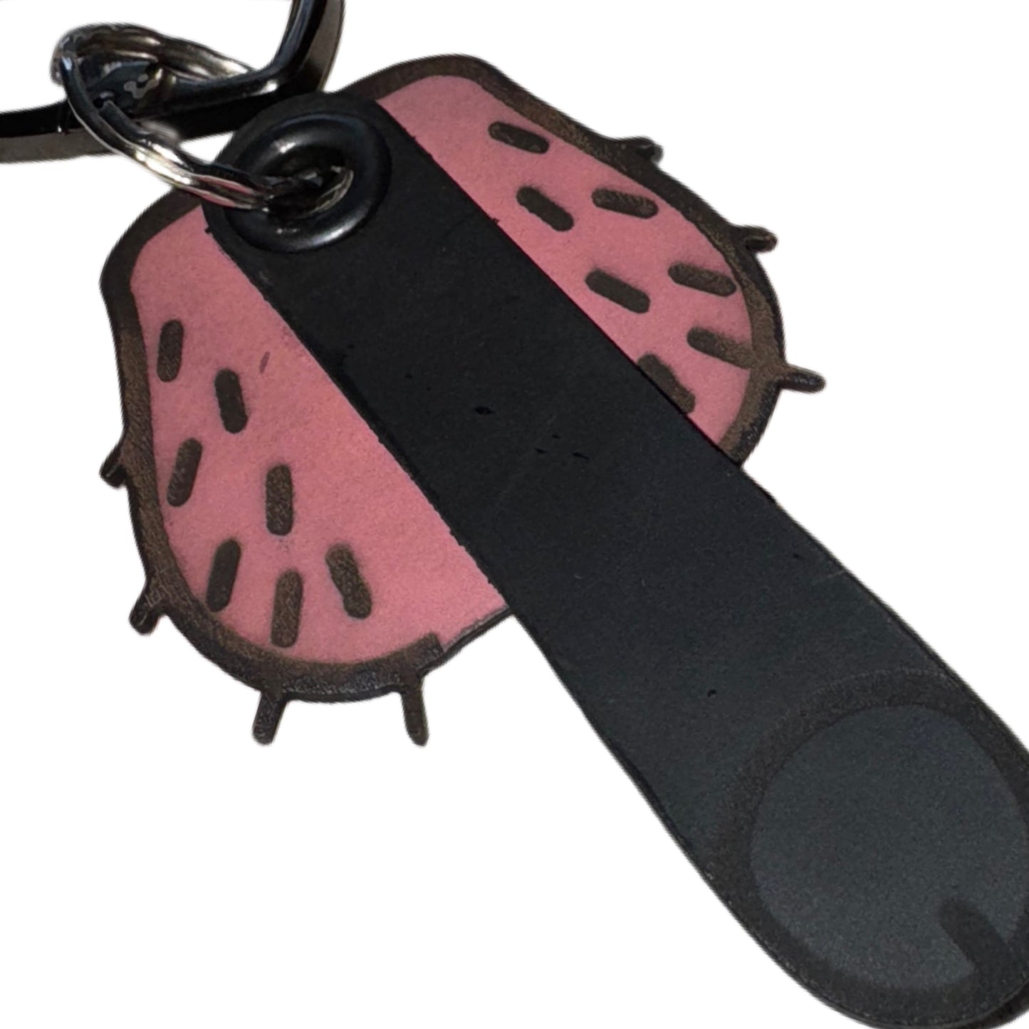Bold Leather Keychain (Pink / Brown / Black)