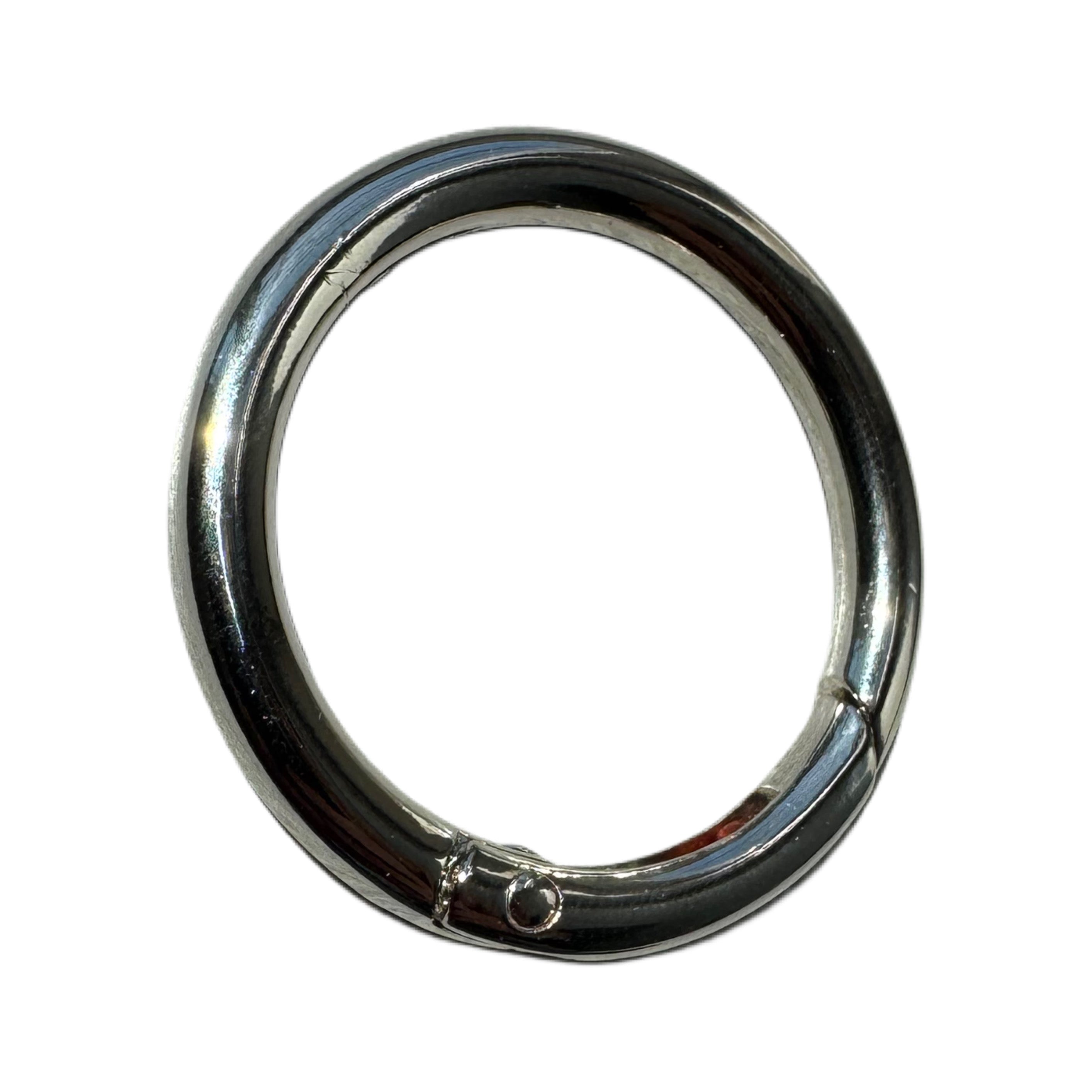 Sleek circular metal carabiner keyring — Lamamarka EDC