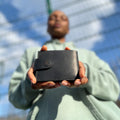 Engraved Silhouette Leather Wallet