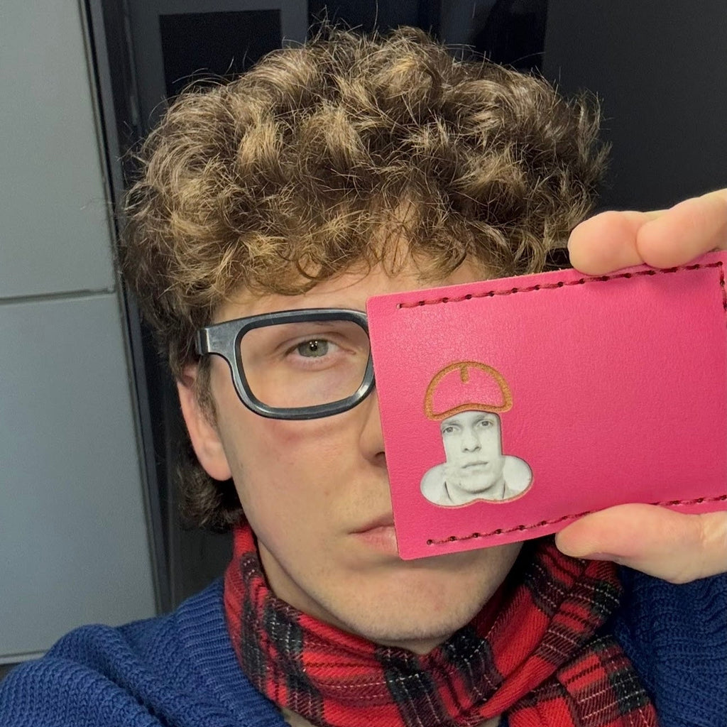 Cheeky Cutout Pink Leather ID Card Holder | Novelty ID Cover