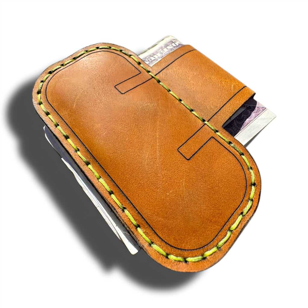 Cartoon Money Clip | Funny Leather Gag Gift for Him