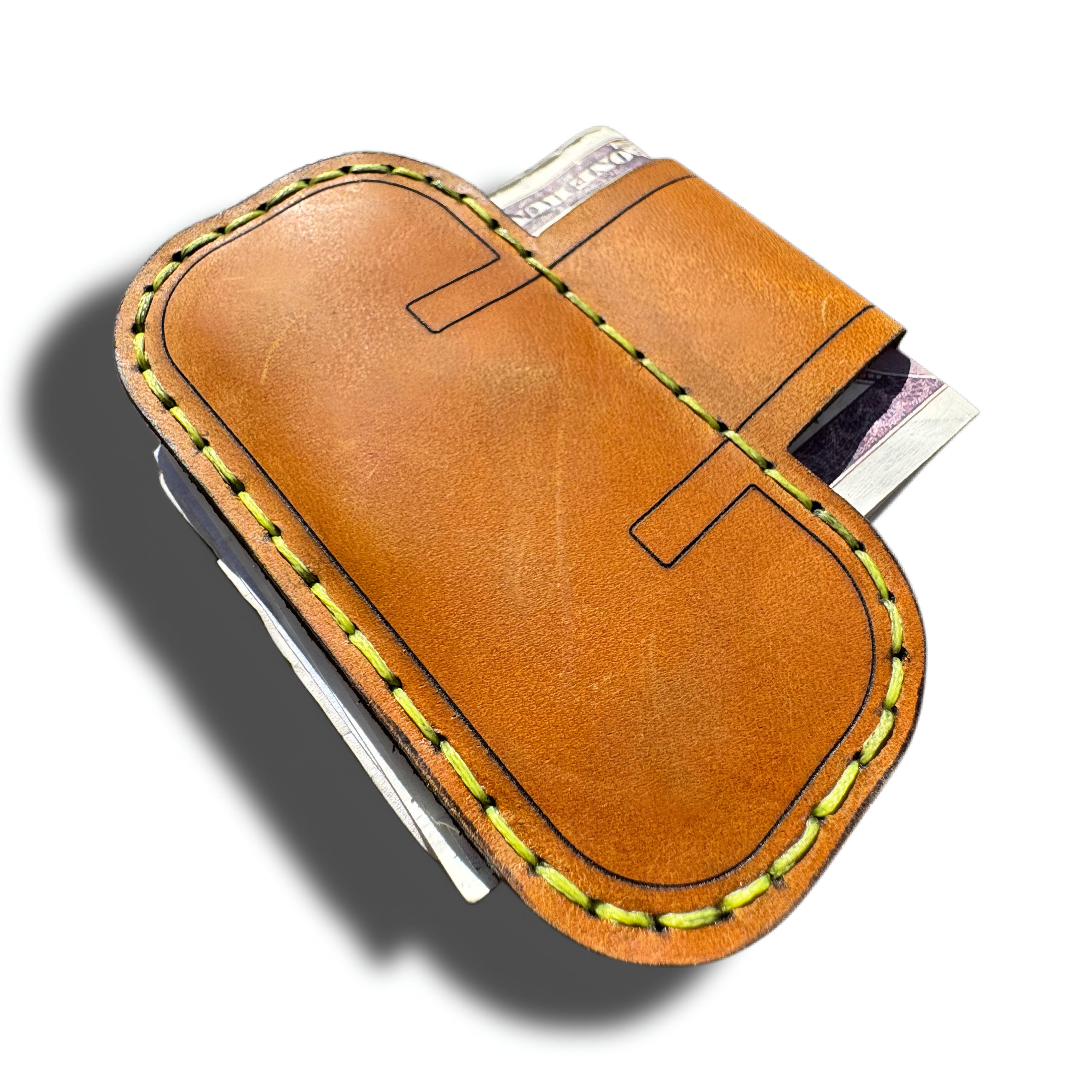 Cartoon Money Clip | Funny Leather Gag Gift for Him