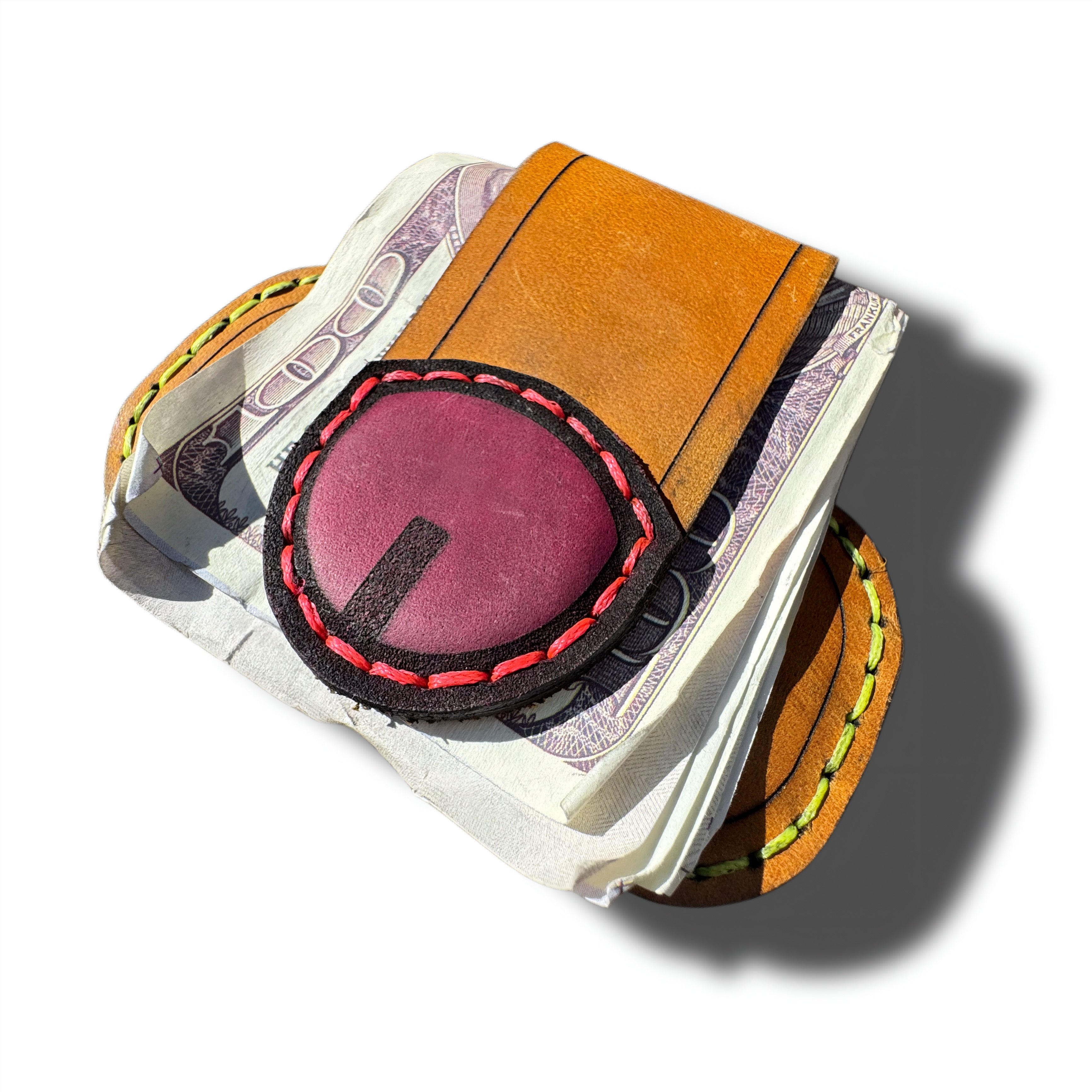 Cartoon Money Clip | Funny Leather Gag Gift for Him