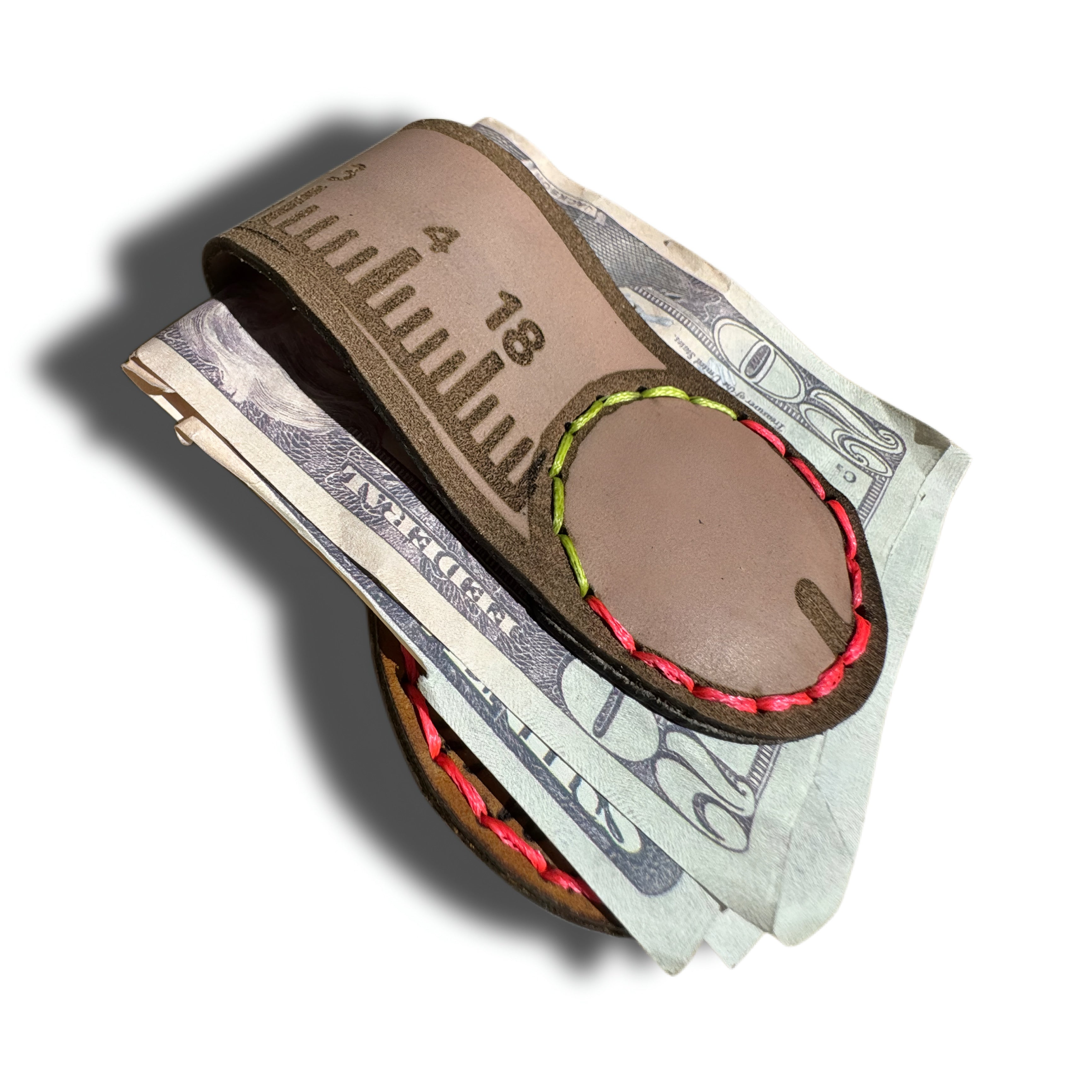 Cheeky Ruler Leather Money Clip | Funny Novelty Gag Gift for Him