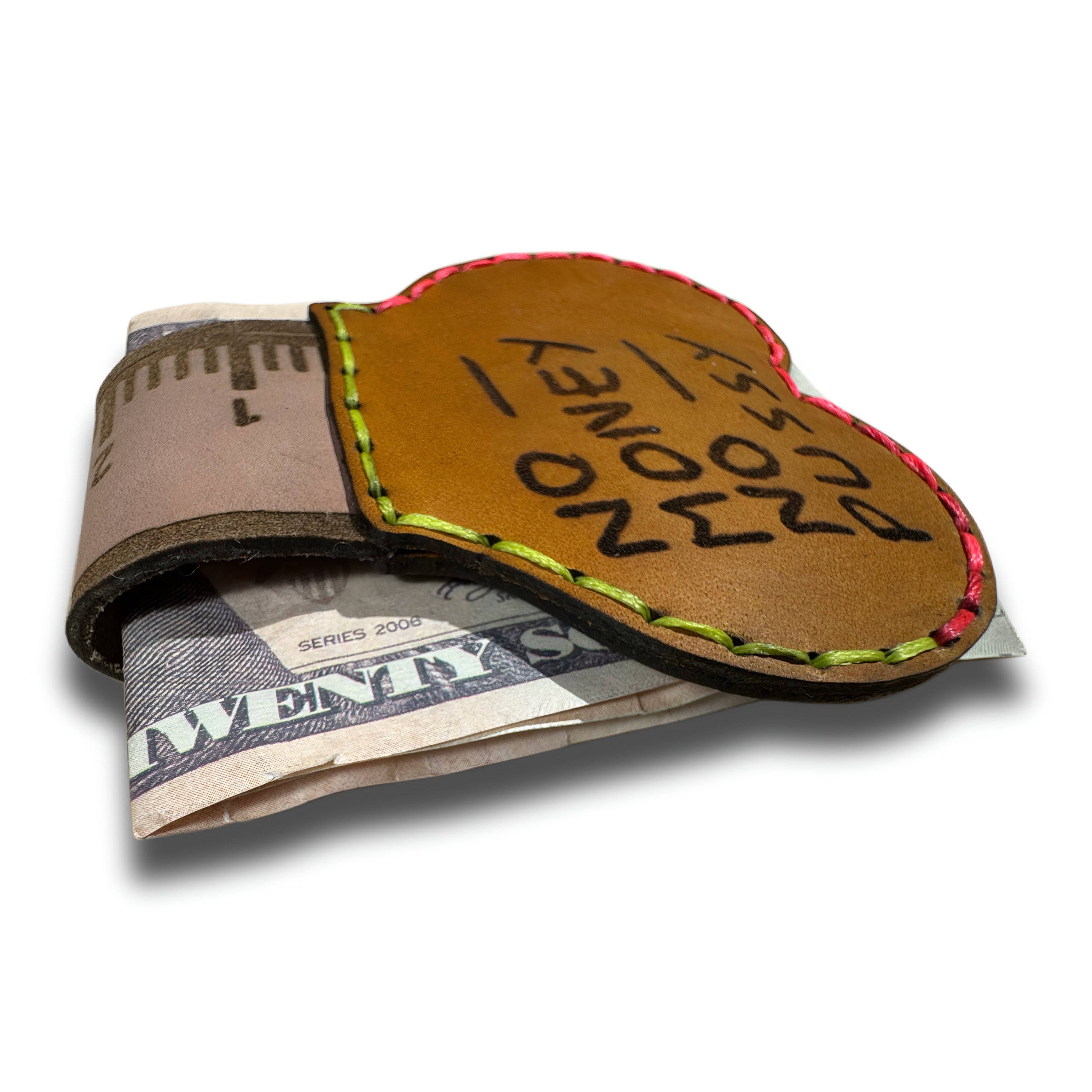Cheeky Ruler Leather Money Clip | Funny Novelty Gag Gift for Him