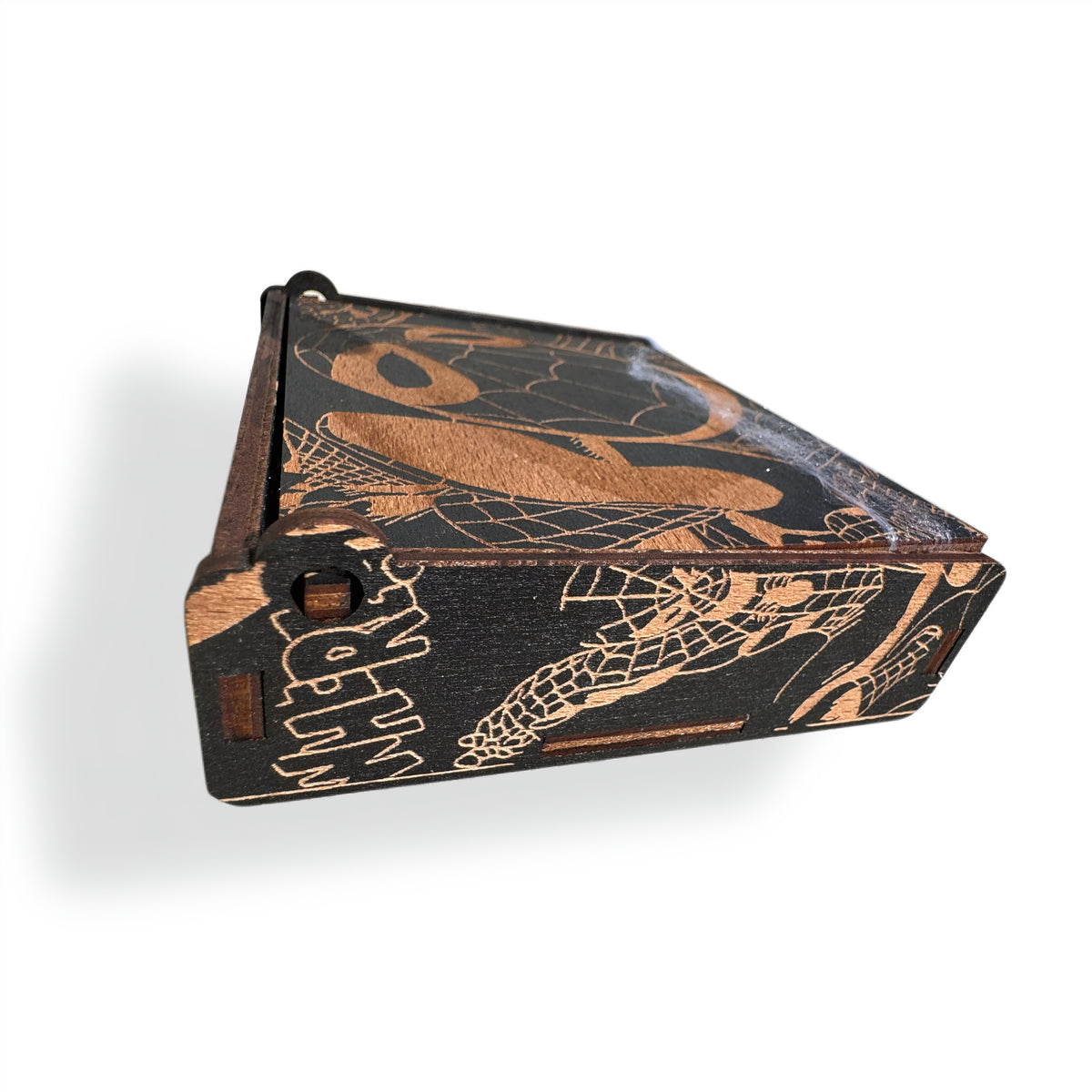 Spider Web Wooden Gift Box | Engraved Keepsake Box for Money Clip