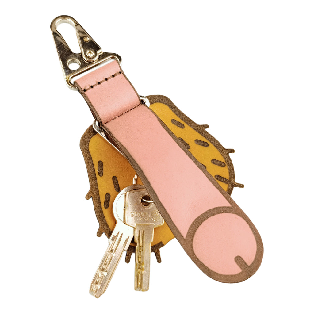Heavy-Duty leather belt carabiner with two loops — Lamamarka