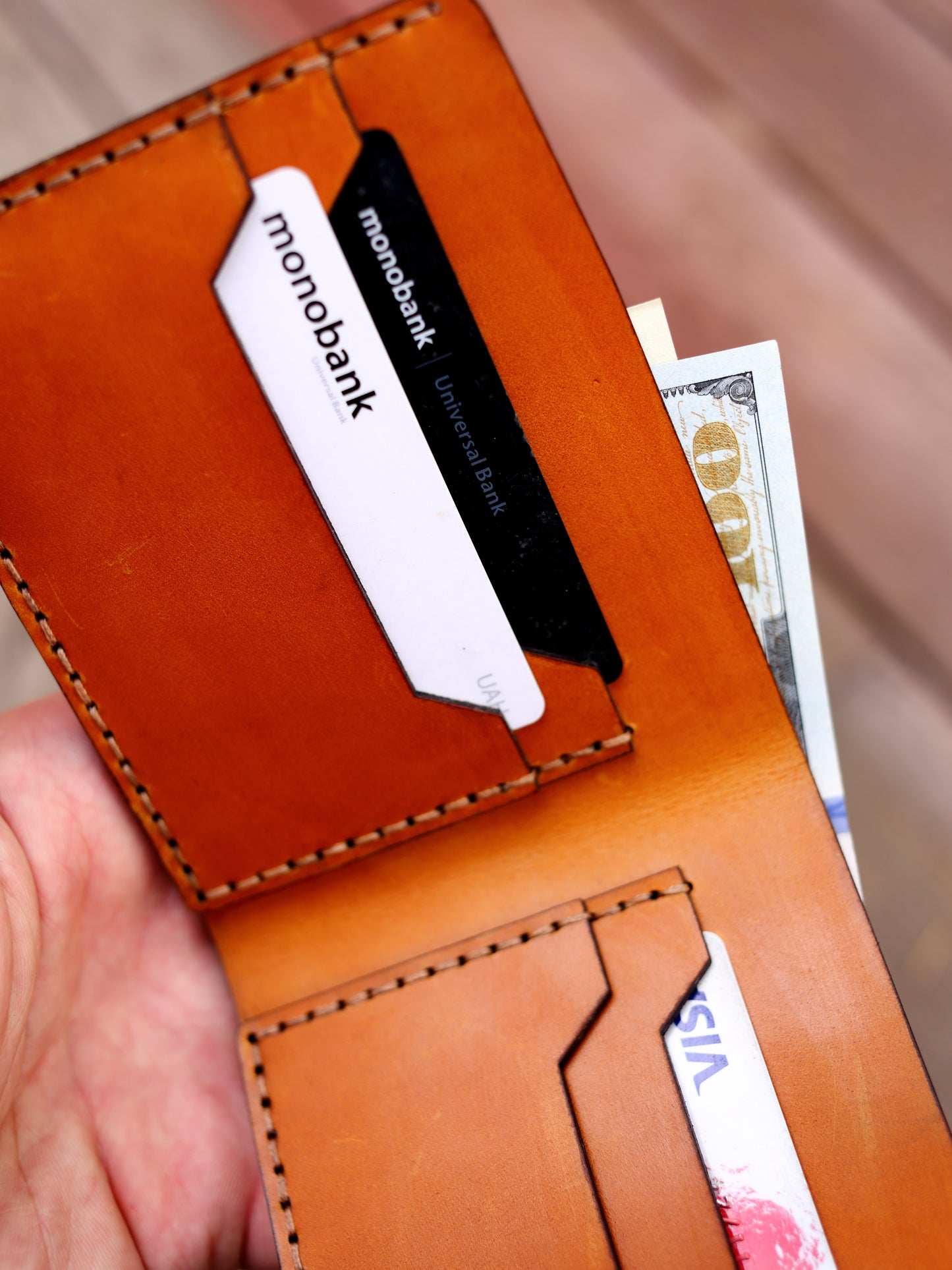 Personalized US Marine Corps Leather Wallet | Engraved EGA Emblem