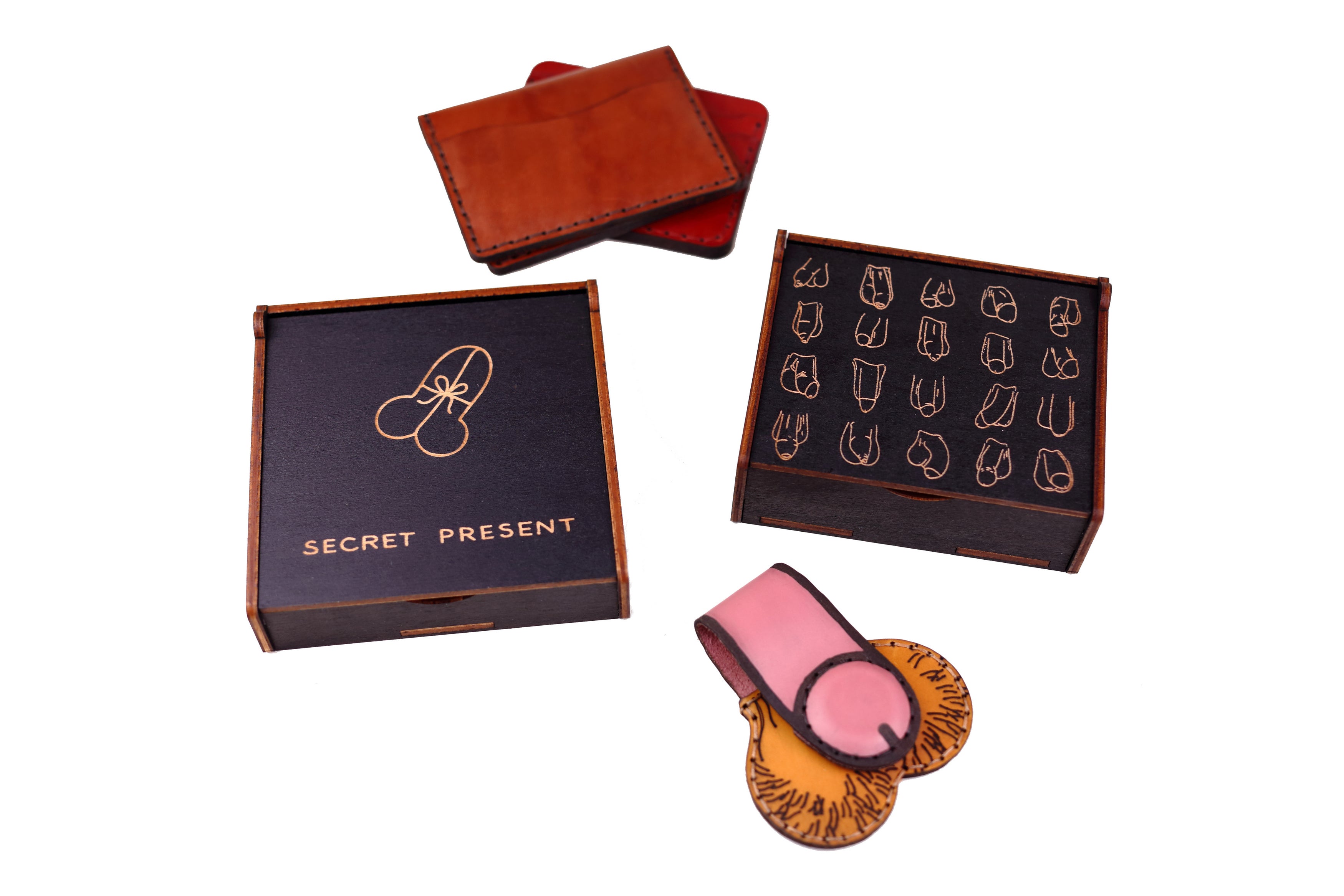 Cheeky Rocket Wooden Gift Box | Handcrafted Secret Box for Money Clip