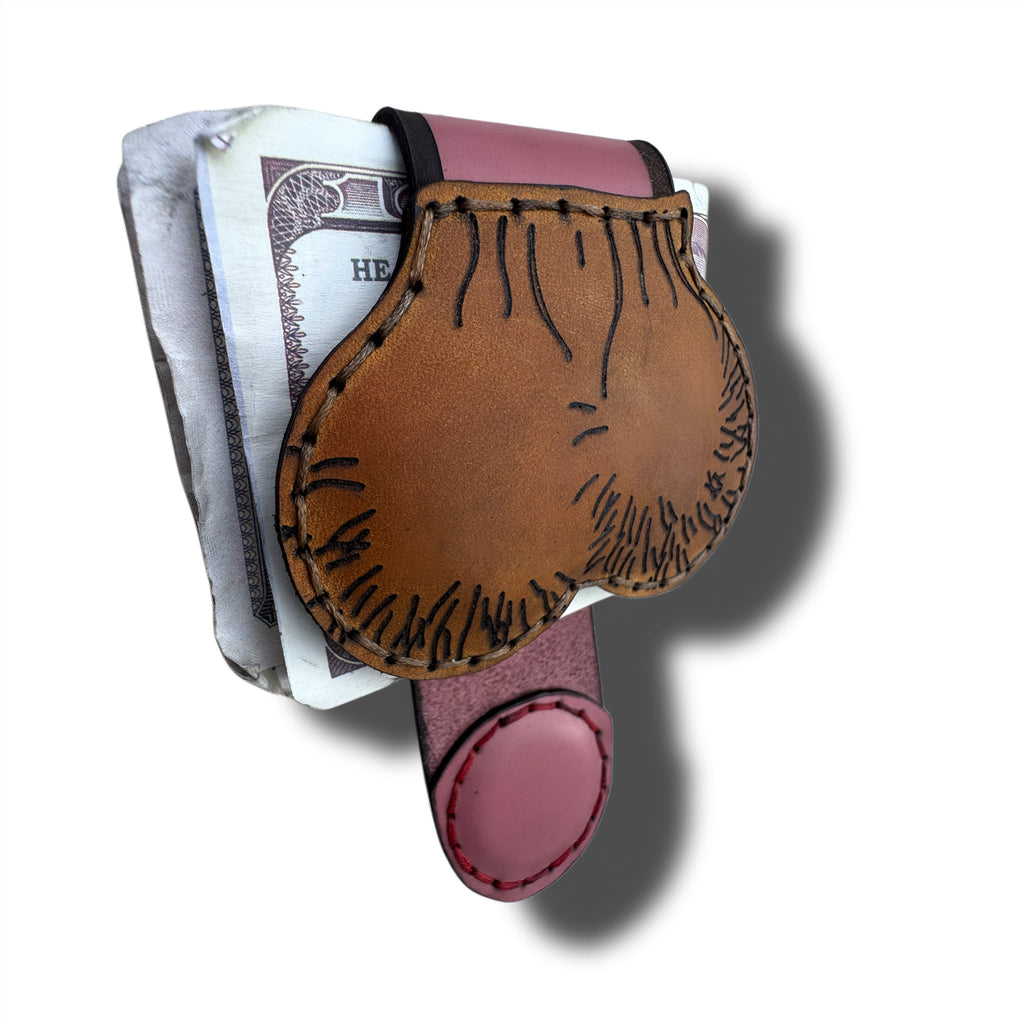 XL Cheeky Leather Money Clip | Oversized Novelty Bachelorette Gag Gift