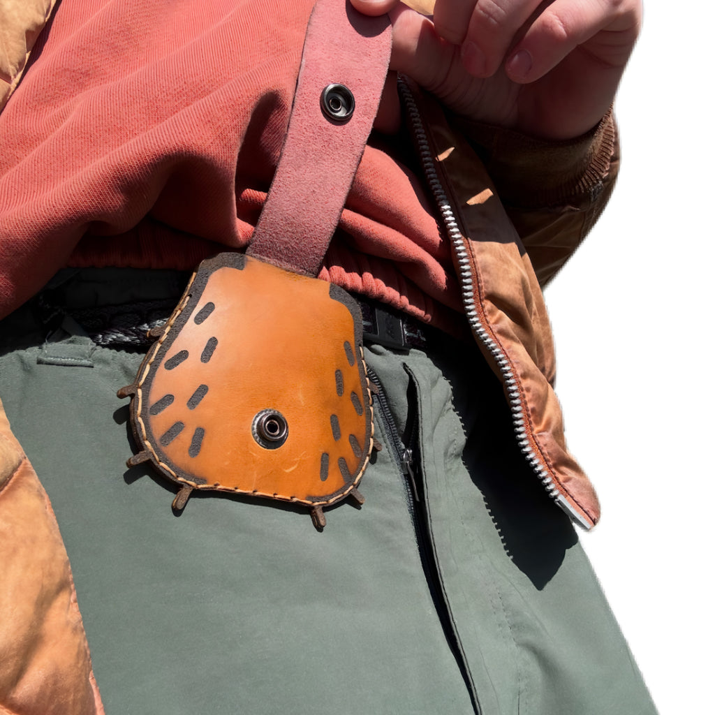 Beetle Leather Belt Pouch  |  Handmade Coin Purse & Cash Clip