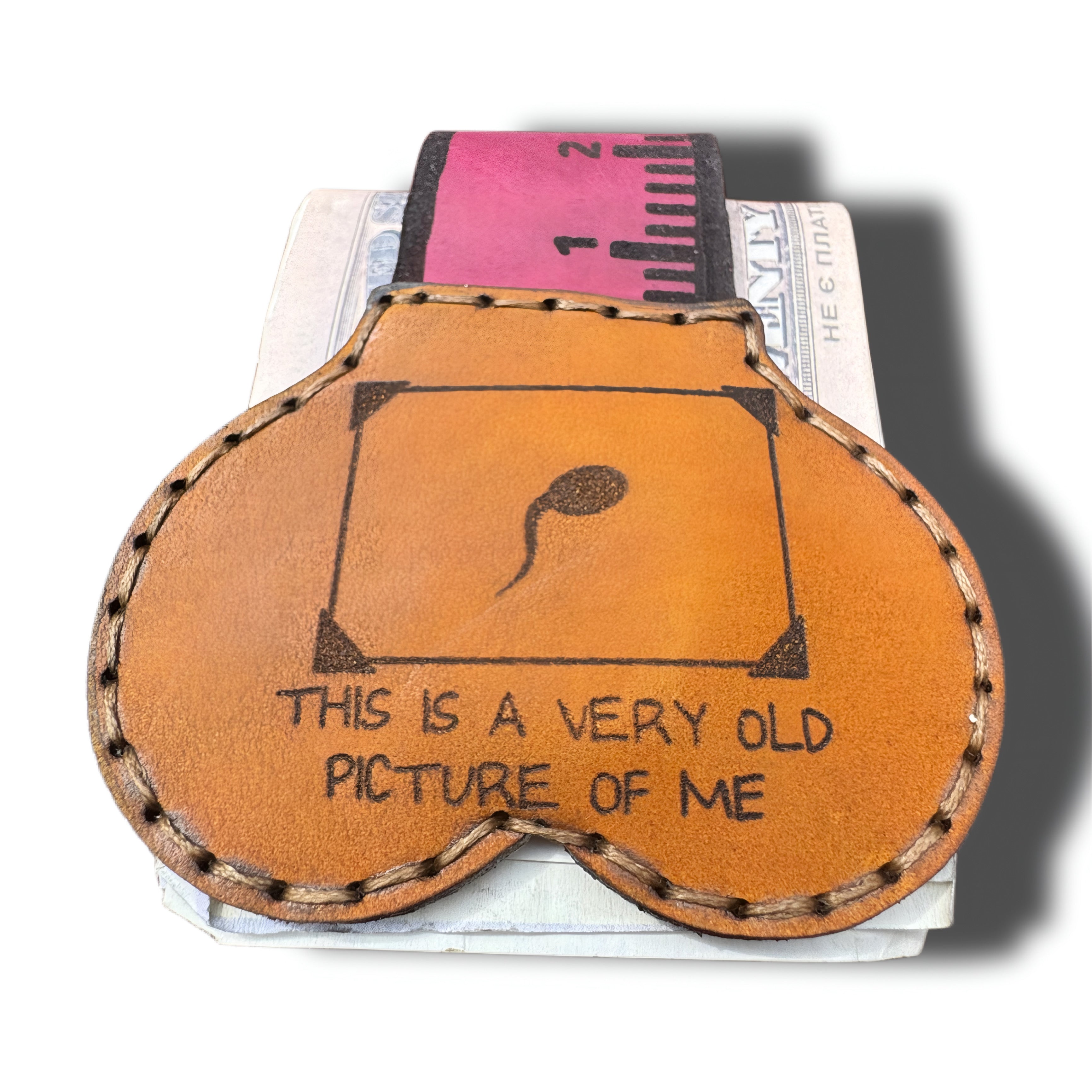Picture Of Me Leather Money Clip | Cheeky Novelty Gag Gift