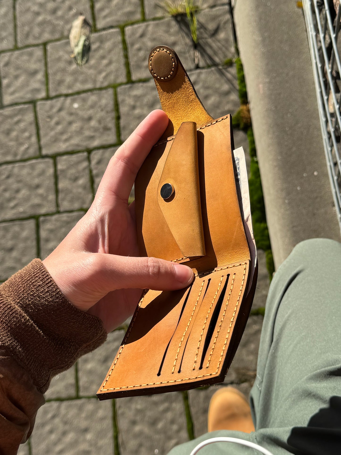 The "Hundred Dollar Bill" Leather Wallet