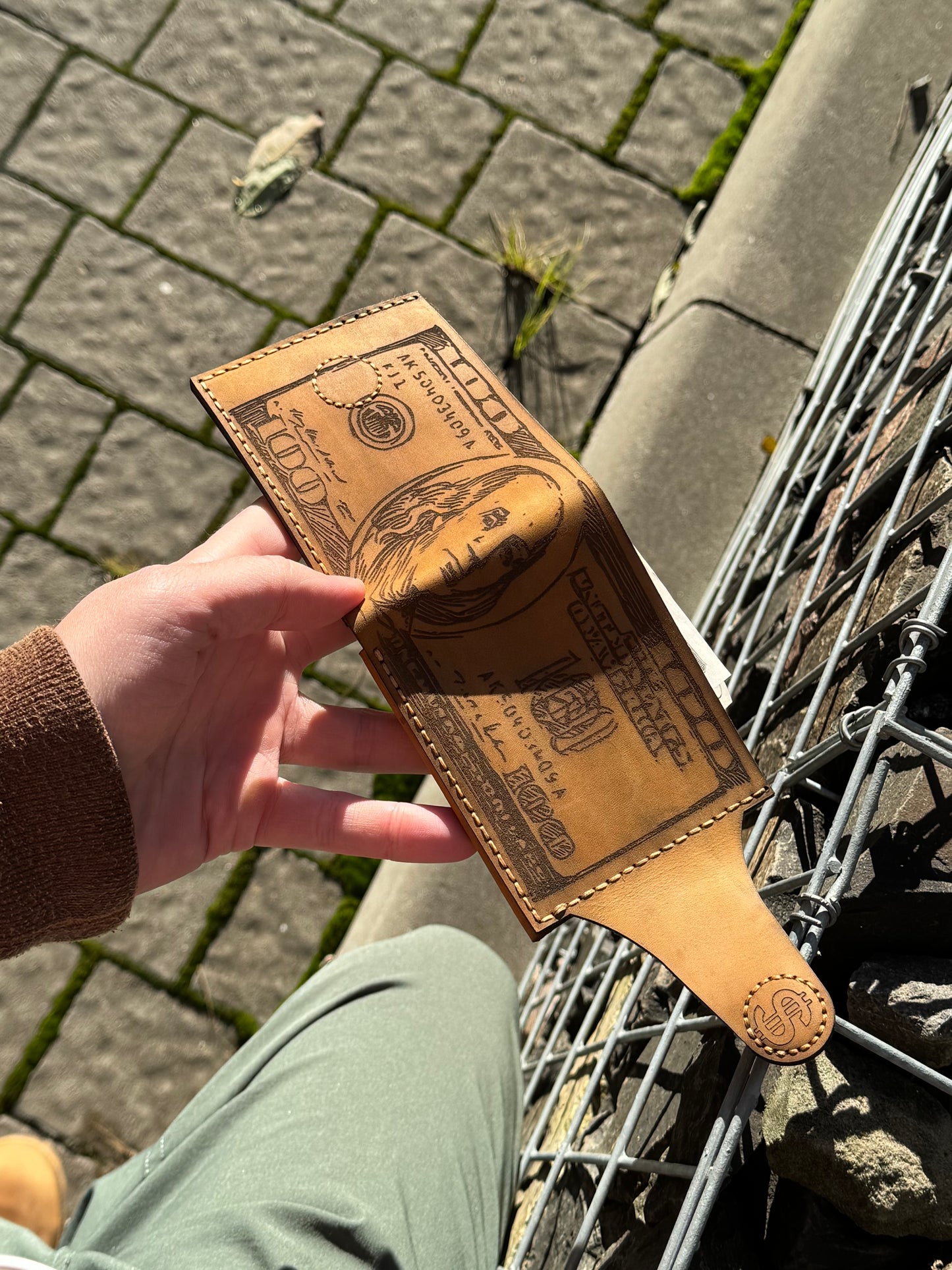 The "Hundred Dollar Bill" Leather Wallet