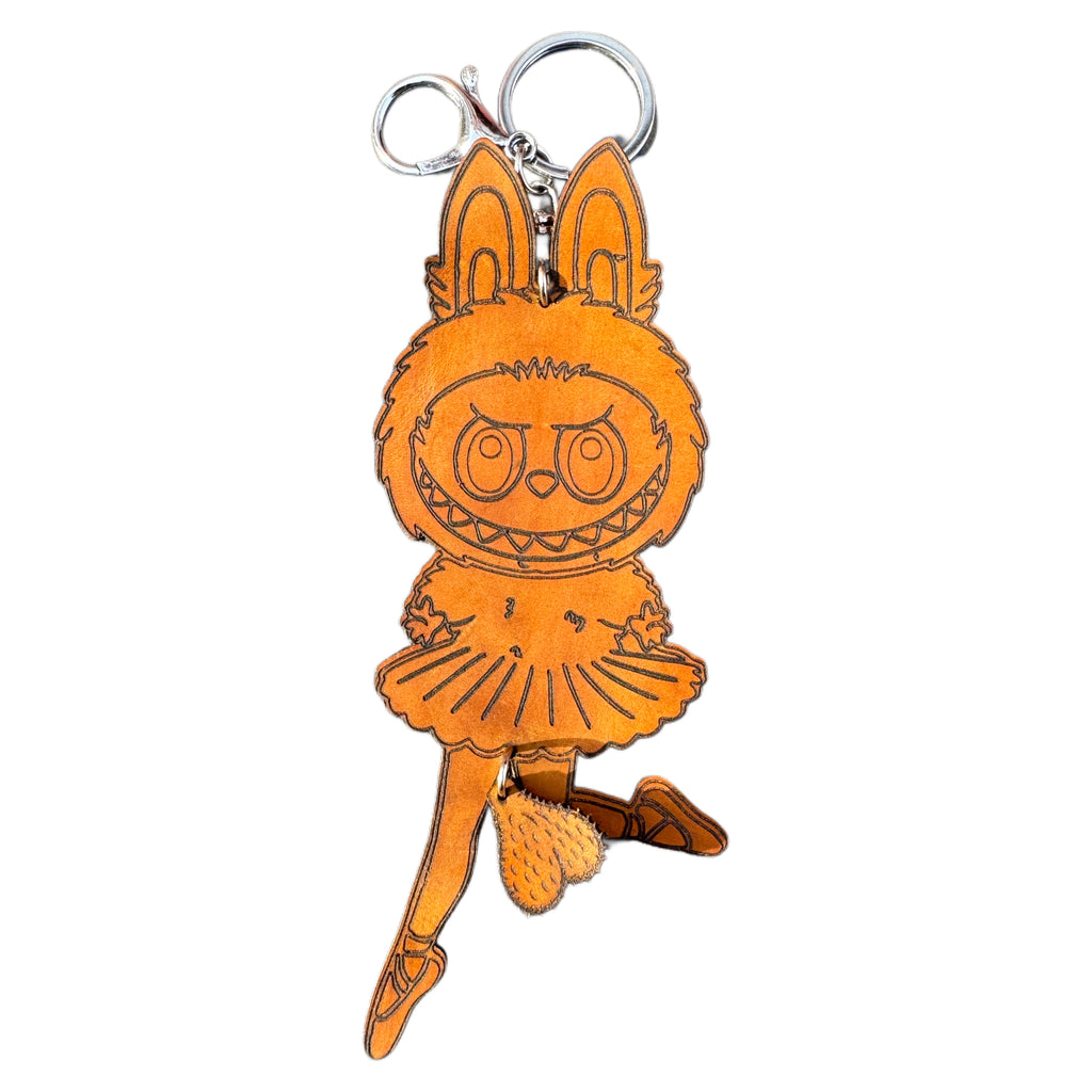 Bubu Ballerina Danglers handcrafted leather keychain — Lamamarka