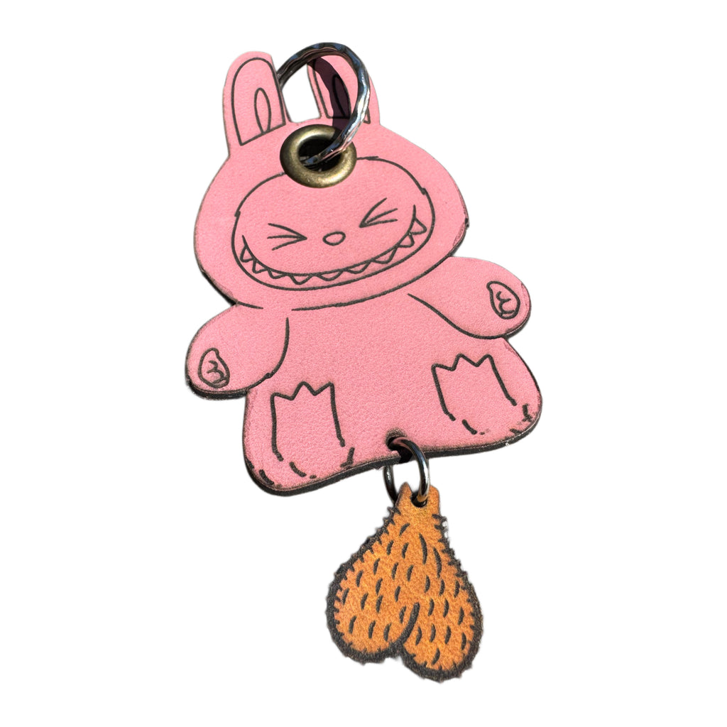 Handcrafted leather Bubu Danglers Keychain — Lamamarka cute collection