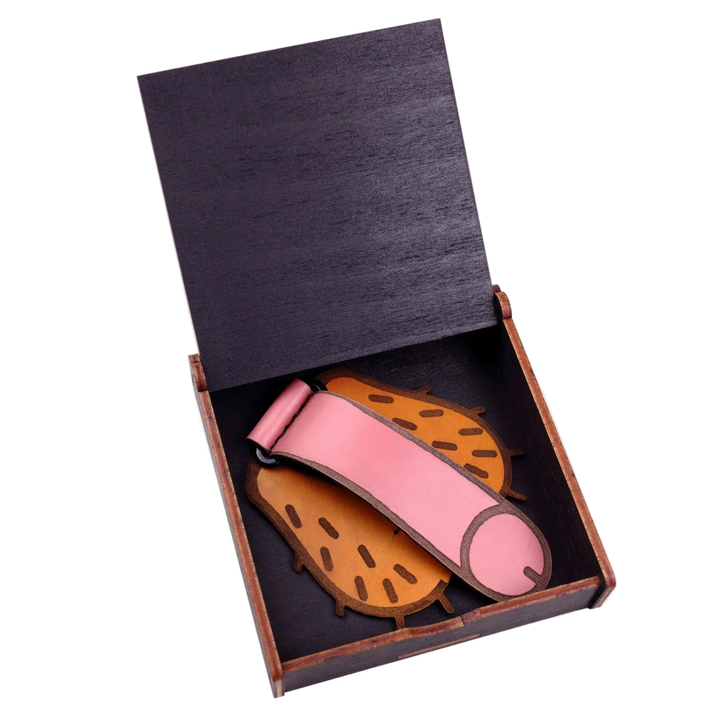 Handcrafted wooden secret gift box — alternate angle — Lamamarka