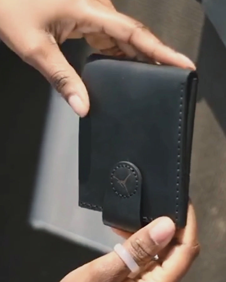 Engraved Silhouette Leather Wallet